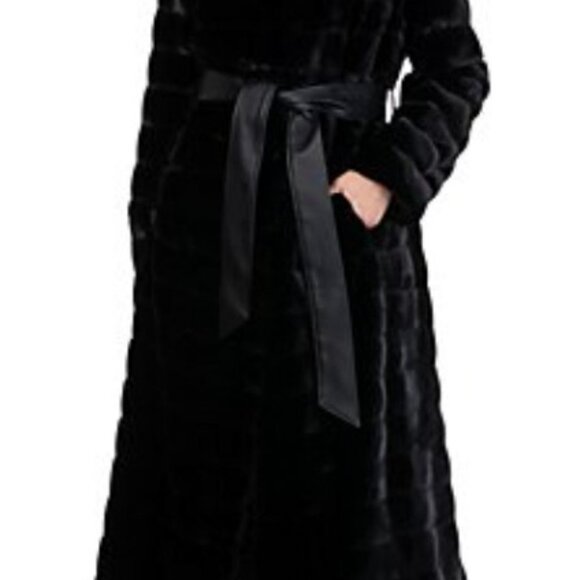 Nuage Luxuries Maxi Faux Fur Coat with Hood - Picture 2 of 6